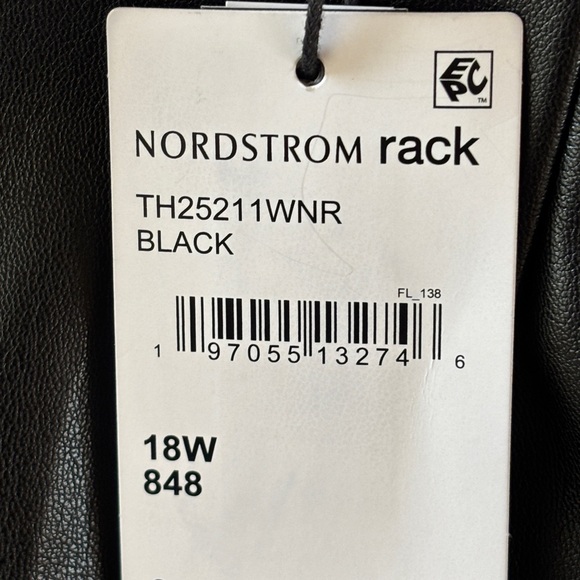 T Tahari black faux leather skirt 18W NWT - Picture 6 of 8